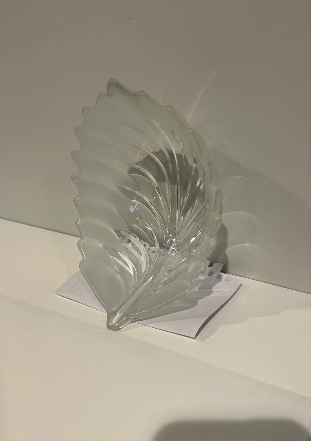 Glass Leaf Bowl with Frosted Edges - photo 5