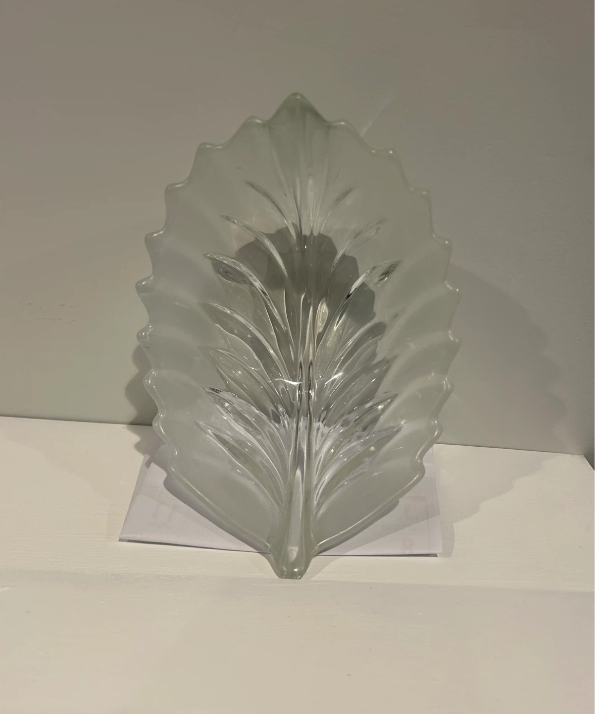 Glass Leaf Bowl with Frosted Edges - photo 4