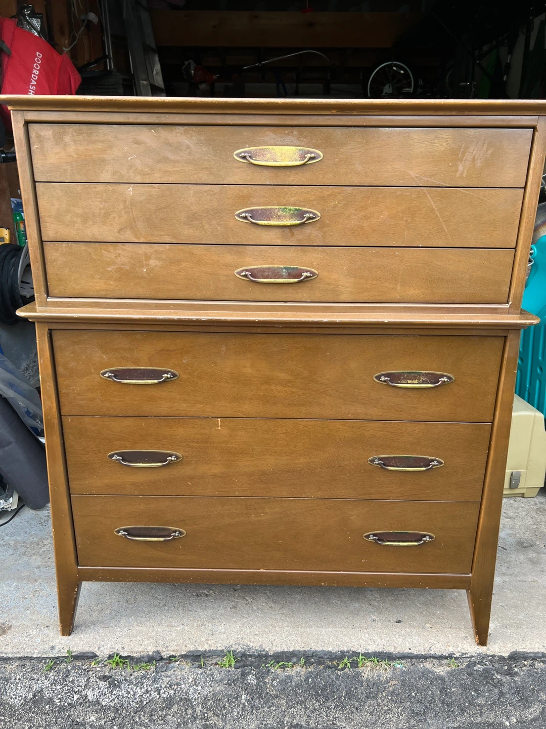 Vintage Wooden Dresser with 7 Drawers - photo 2