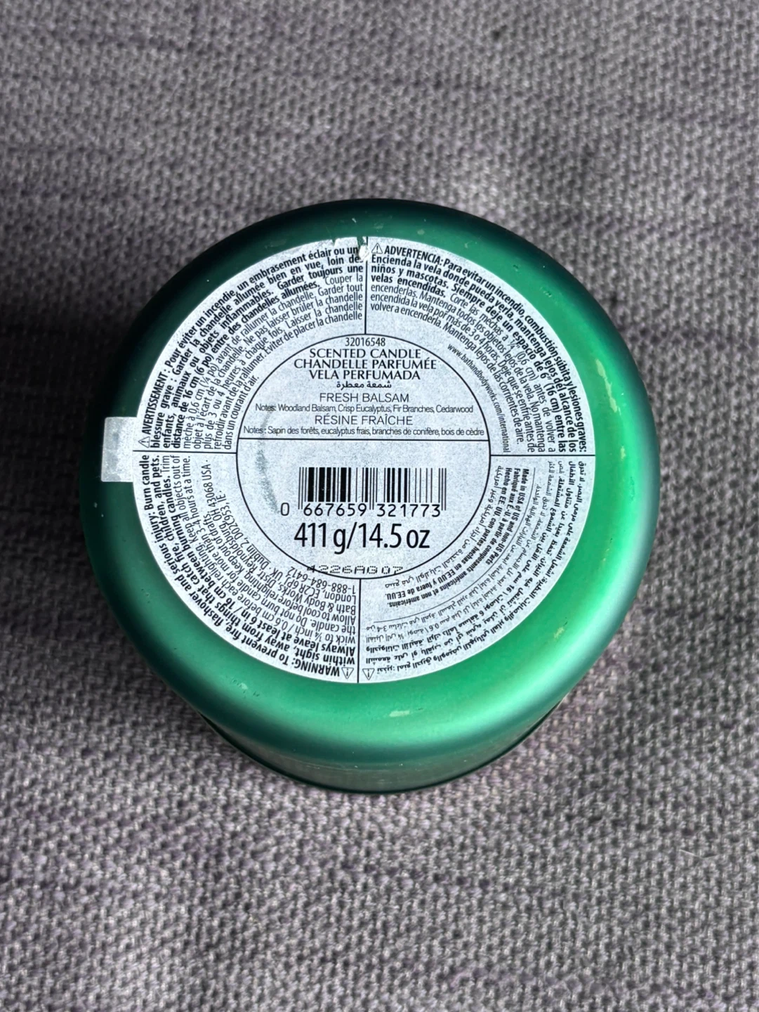 White Barn Fresh Balsam Scented Candle 14.5 oz - photo 3