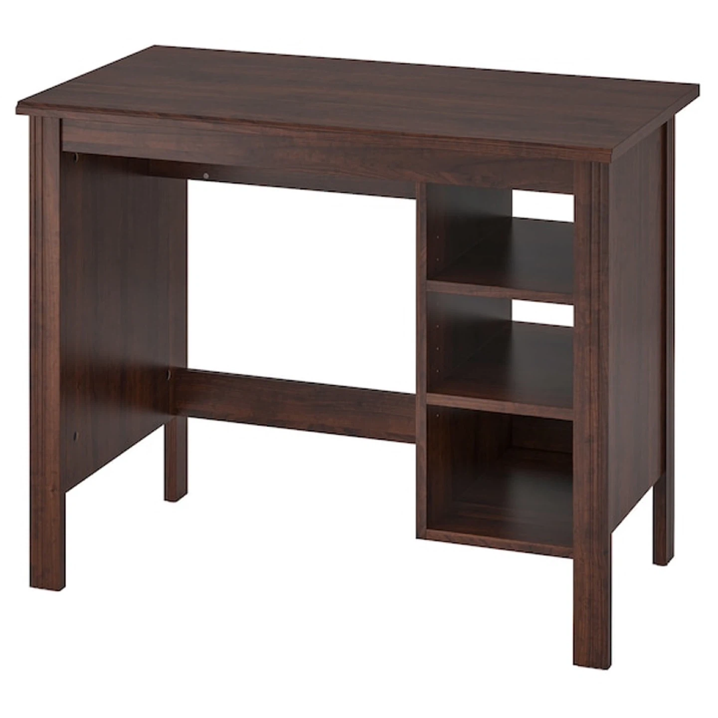 IKEA Dark Brown Writing Desk with Shelving