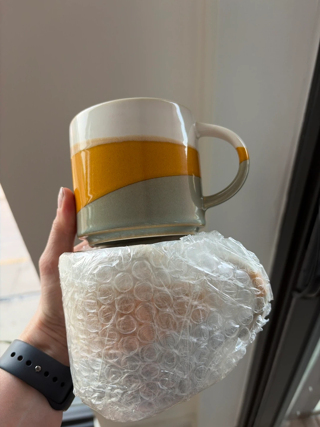 2 Two indigo mugs