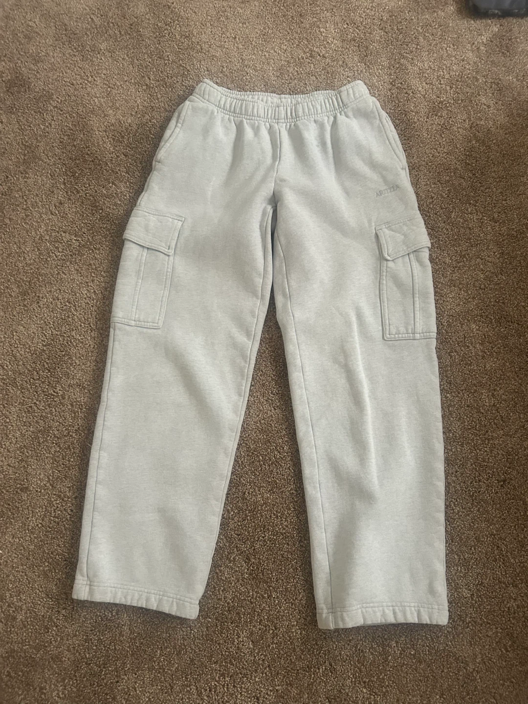 ARITZIA Light Grey Cargo Sweatpants
