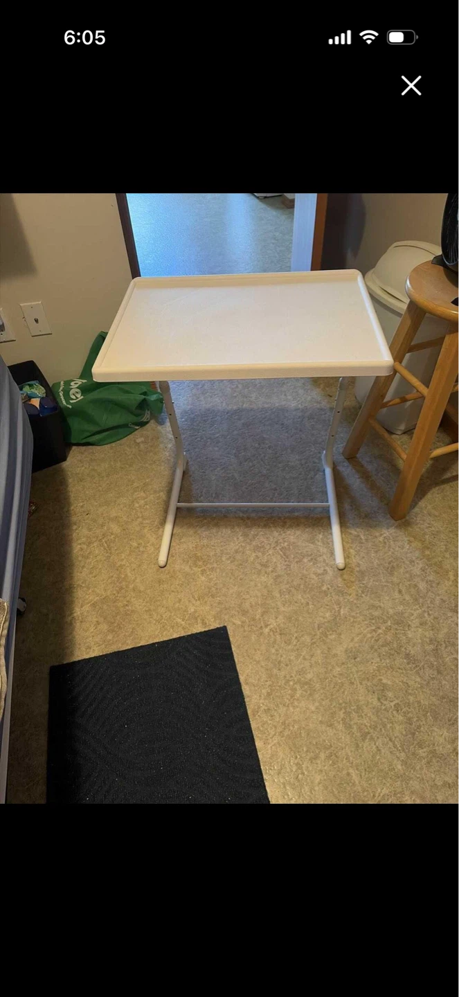 White Folding Tray Table