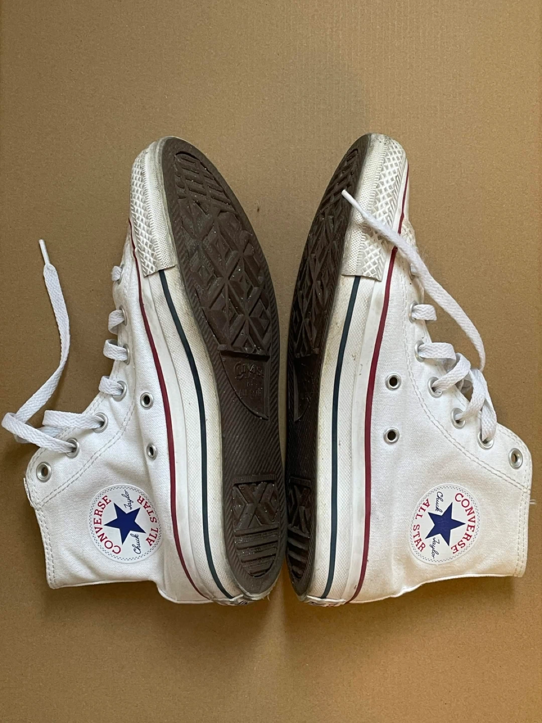 White High-top Converse Shoes