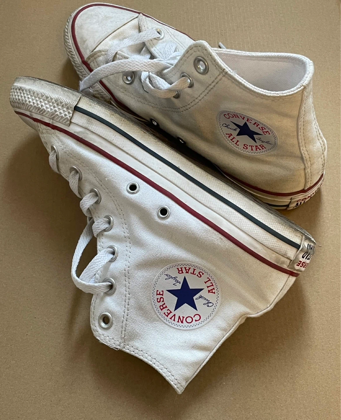 White High-top Converse Shoes - photo 3