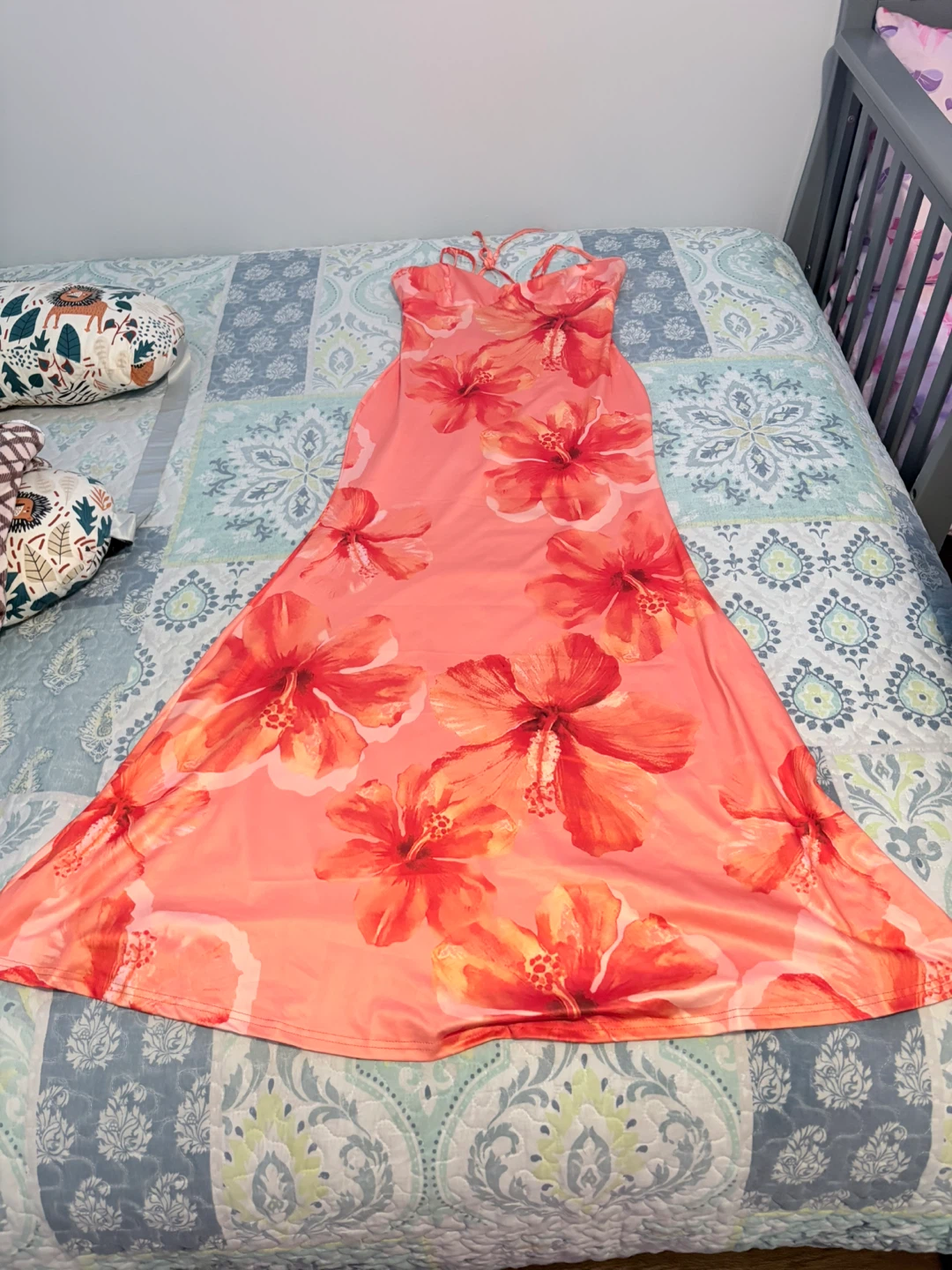 Coral Floral Maxi Dress - photo 2