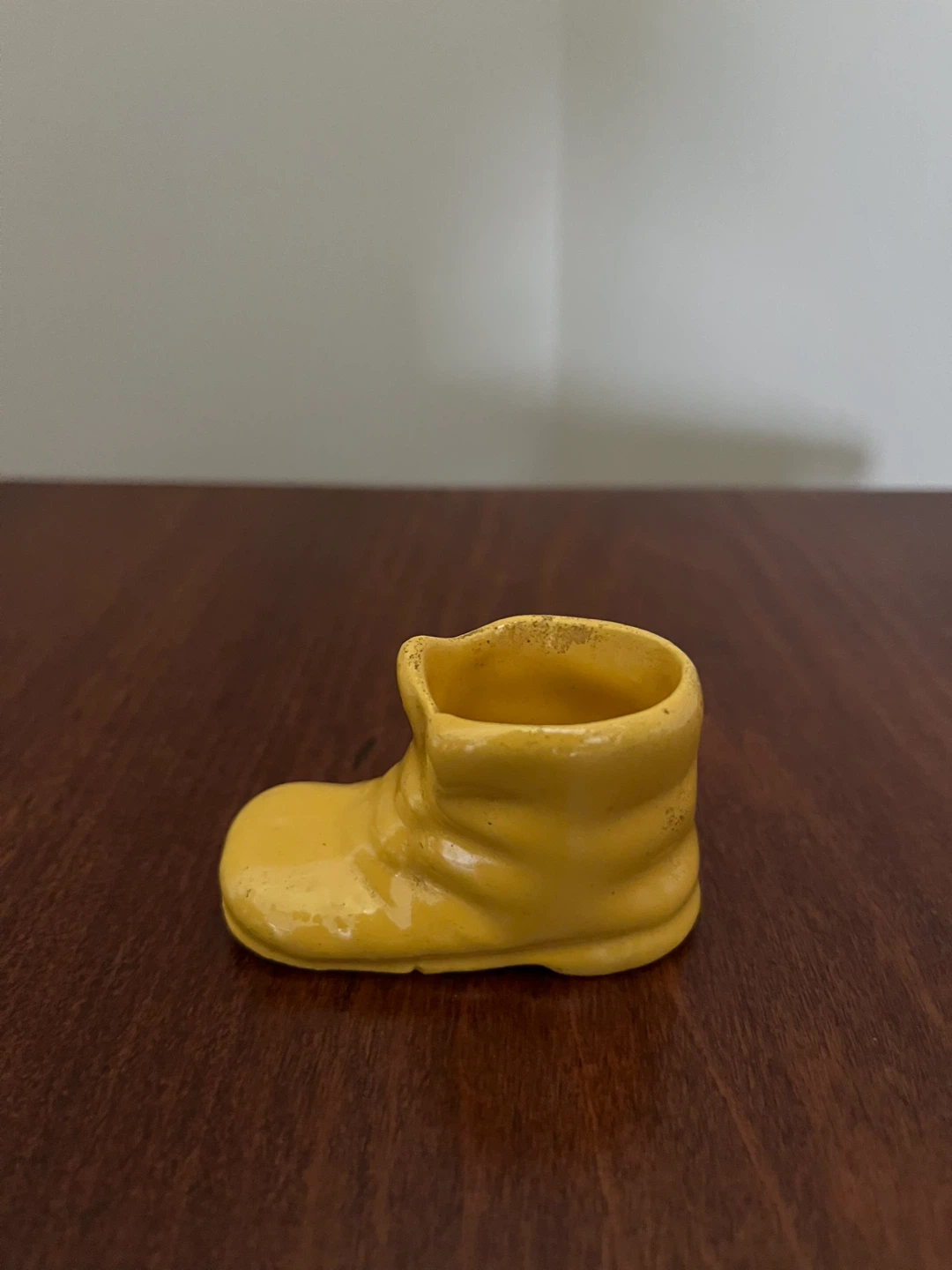 Yellow Ceramic Boot Holder