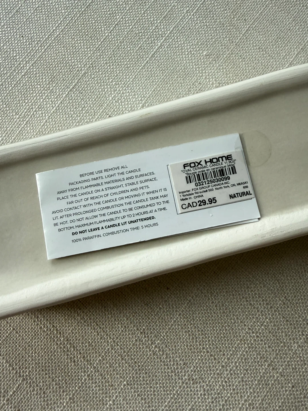 Fox Home Oval Ceramic Candle Holder - photo 3