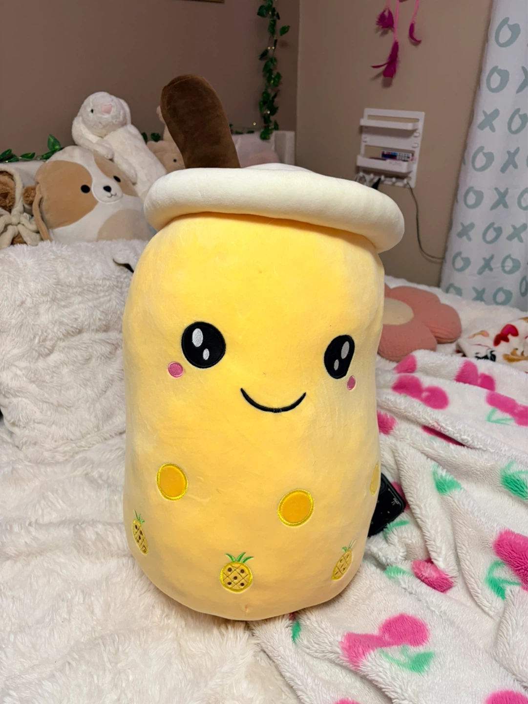 Huge Yellow Boba Plush Pillow - photo 2