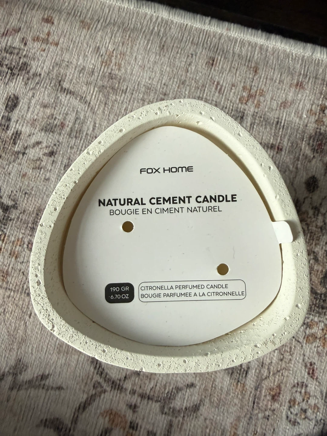 Fox Home Natural Cement Candle - Citronella - photo 2