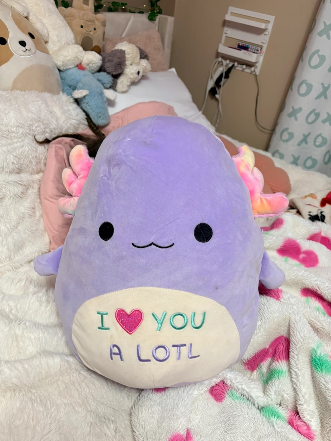 Purple Axolotl Plush Toy "I Love You A Lotl" - photo 2
