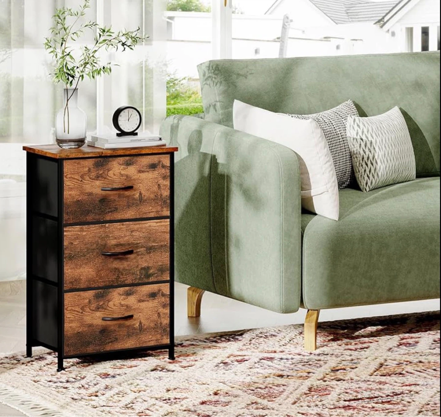 3-Drawer Fabric Dresser - photo 3