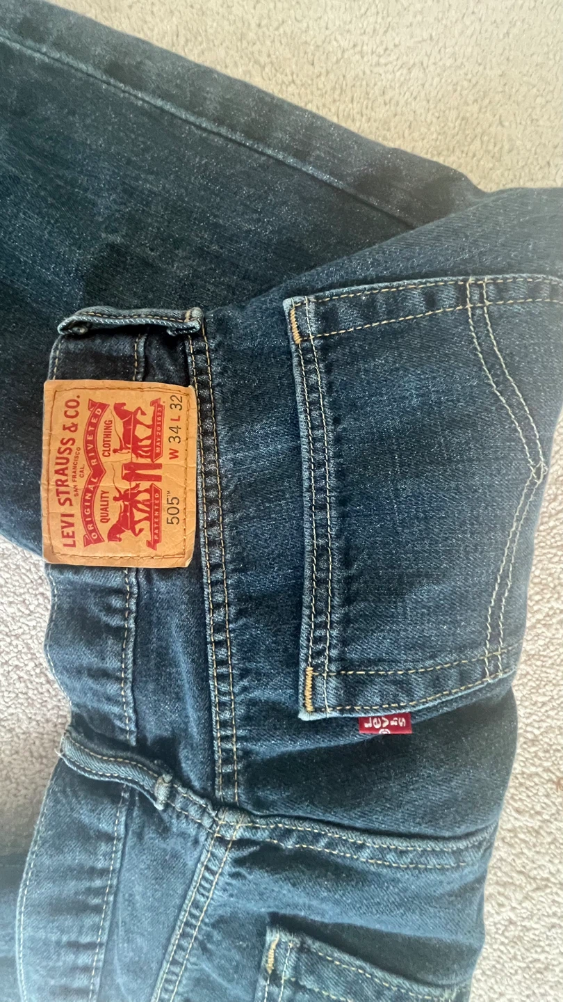 Levi's 505 Jeans Mens Size 34x32 Dark Wash - photo 2