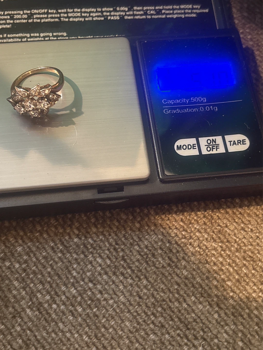Vintage 10&18k. Gold Tone Ring with Ruby Stone - photo 3