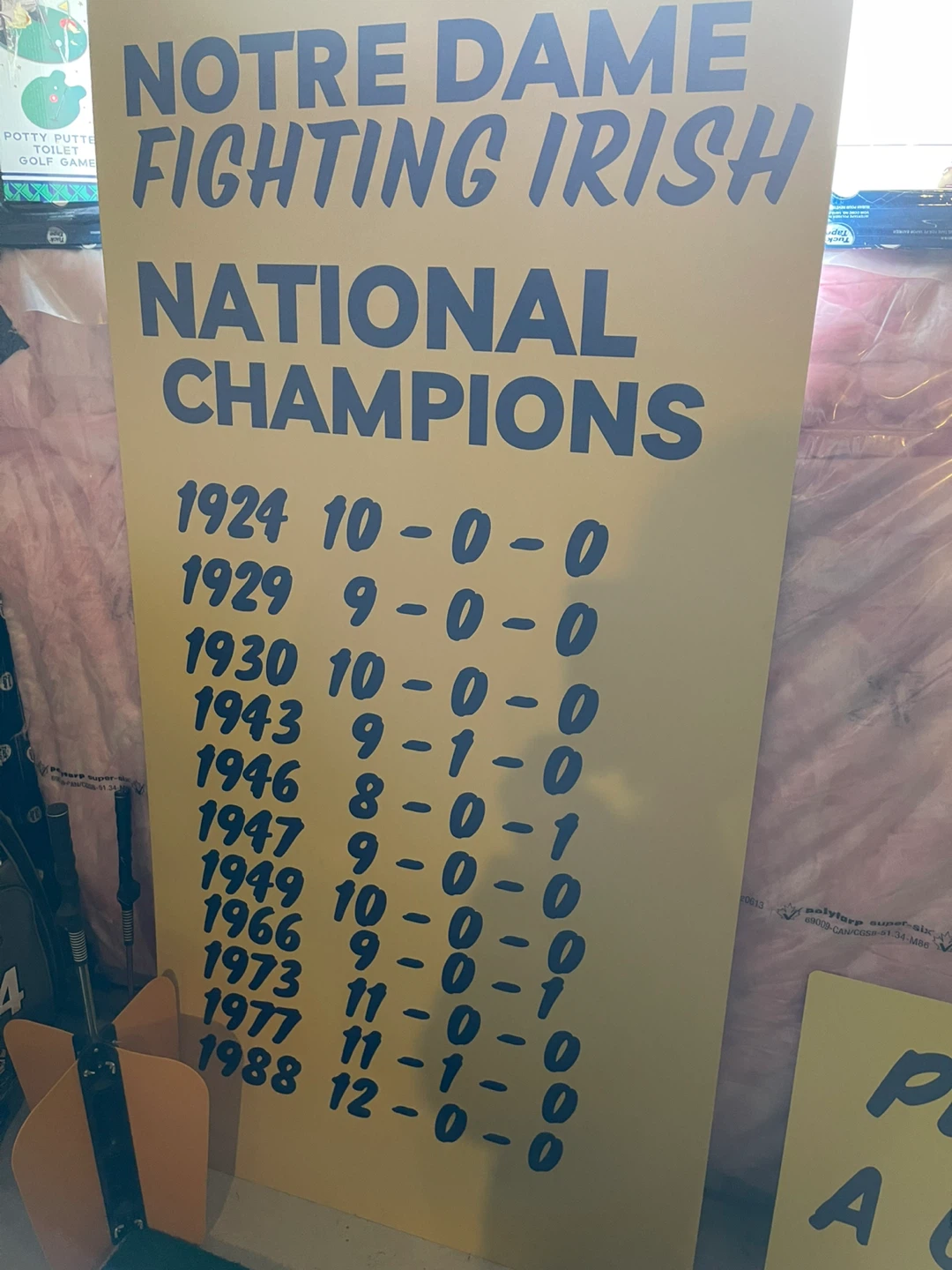 Notre Dame Fighting Irish National Champions Sign - photo 3