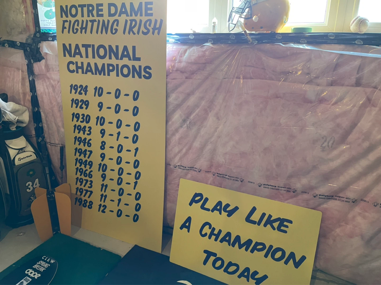 Notre Dame Fighting Irish National Champions Sign