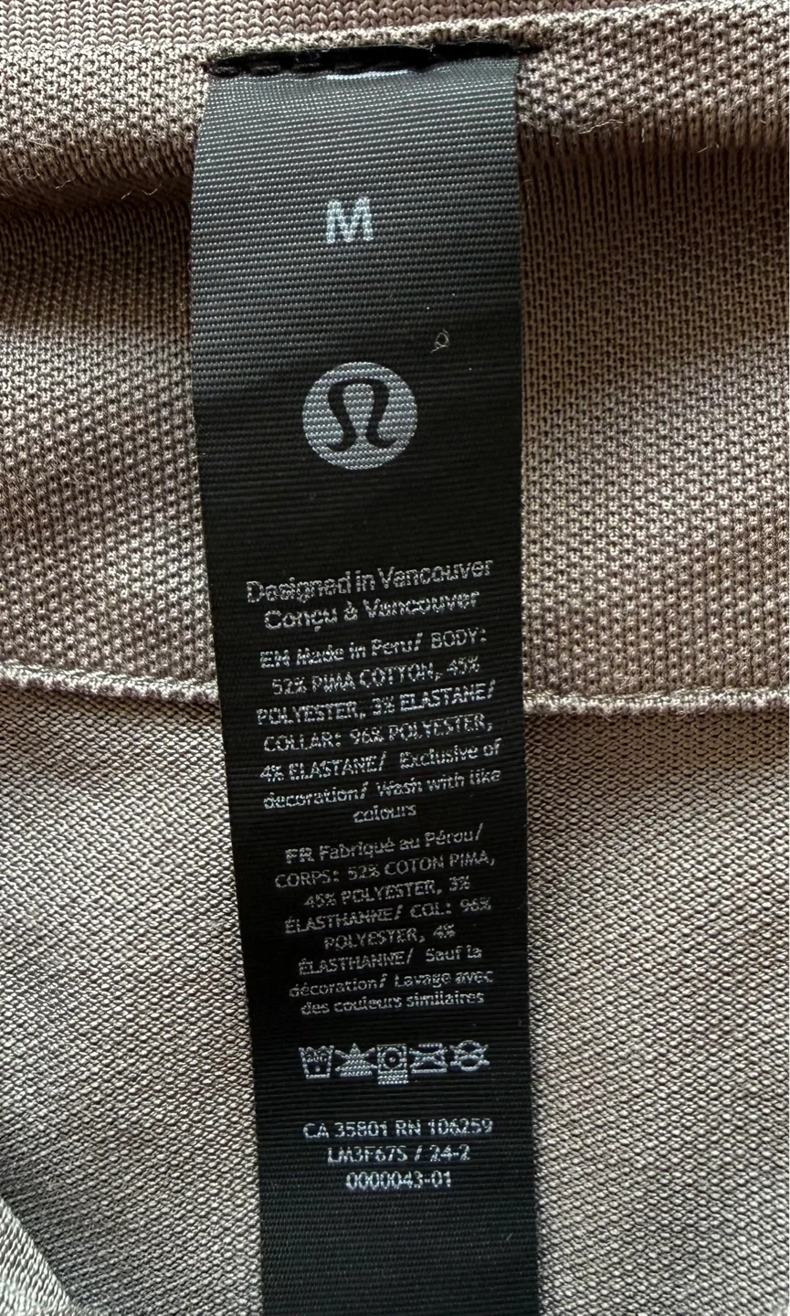 Lululemon Men's Polo Shirt - Size M (Excellent condition) - photo 2