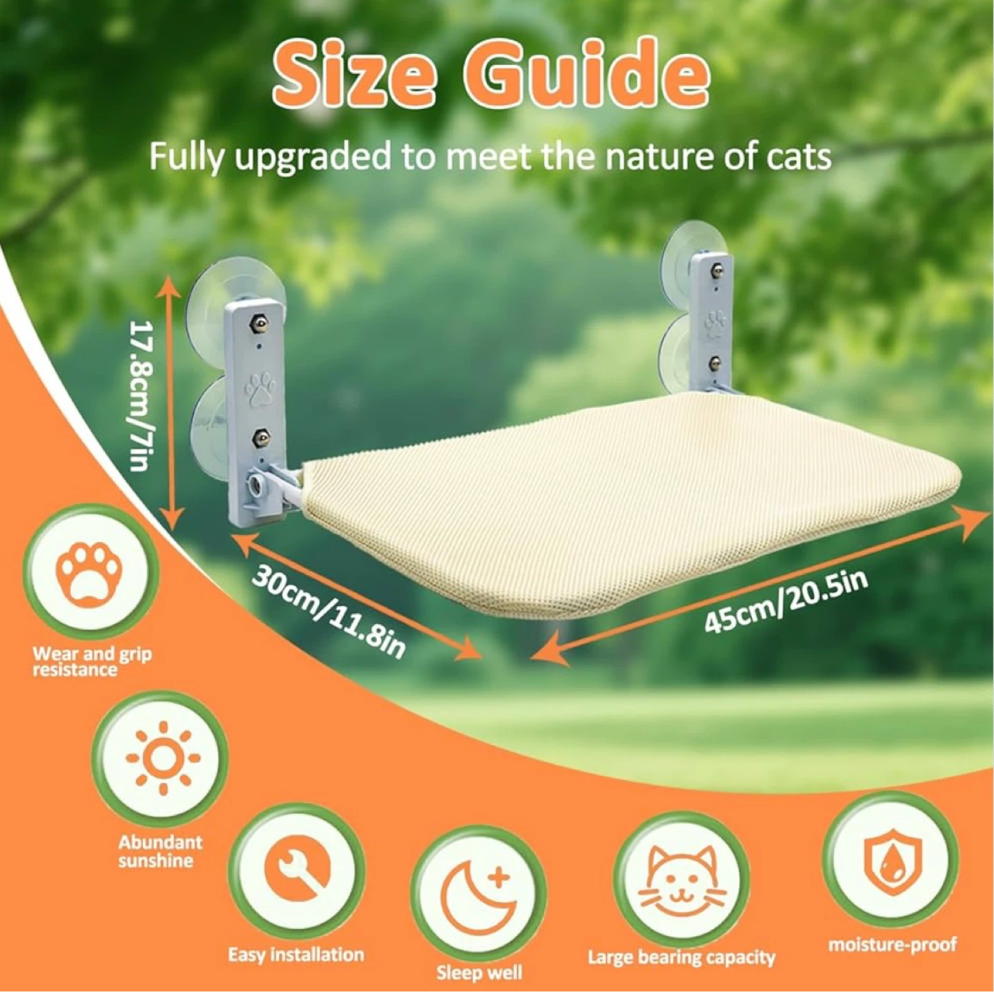 Gusli Home Foldable Cat Hammock with Suction Cups - photo 2