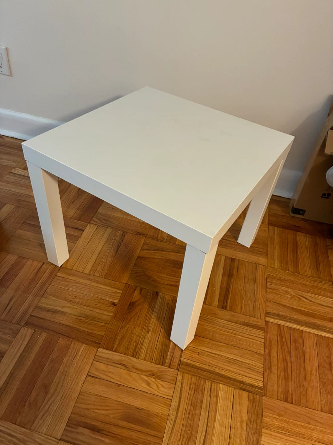 White Square Side Table