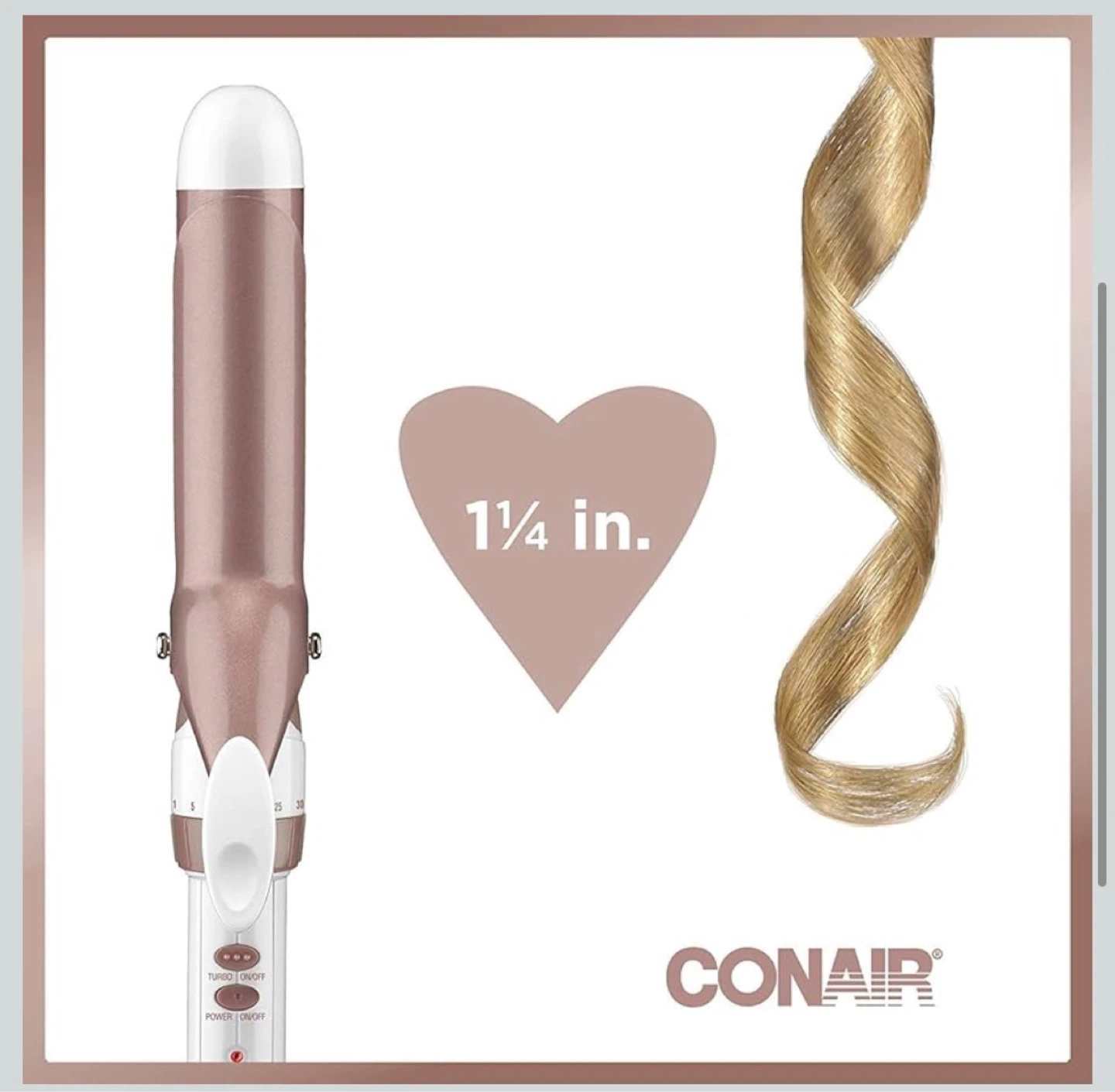 Conair 1 1/4 inch Curling Iron Rose Gold - photo 4
