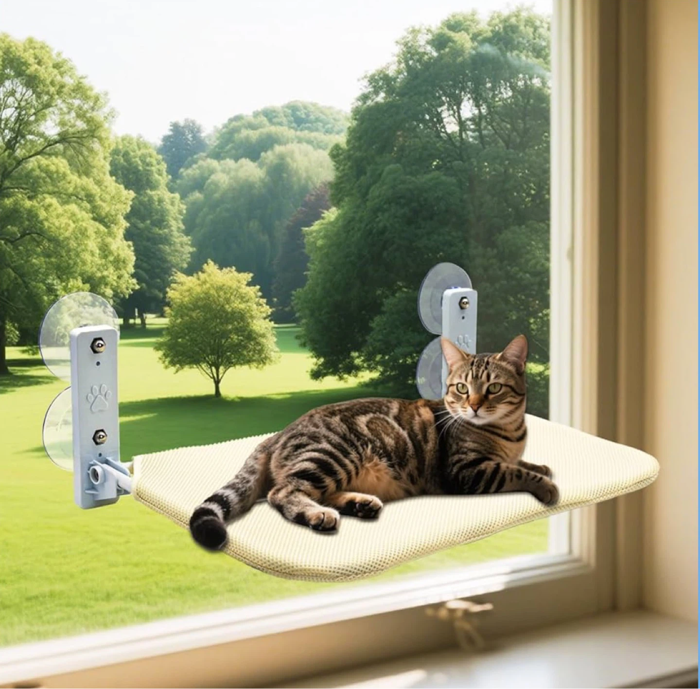 Gusli Home Foldable Cat Hammock with Suction Cups