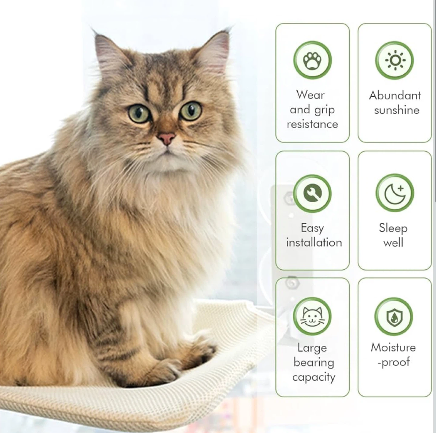 Gusli Home Foldable Cat Hammock with Suction Cups - photo 5