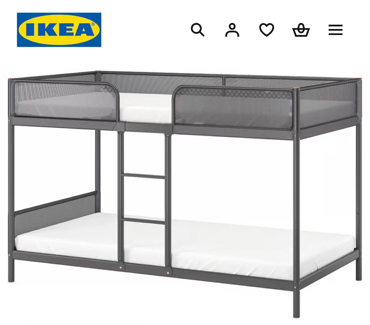 IKEA Mid-high Bunk Bed - Grey