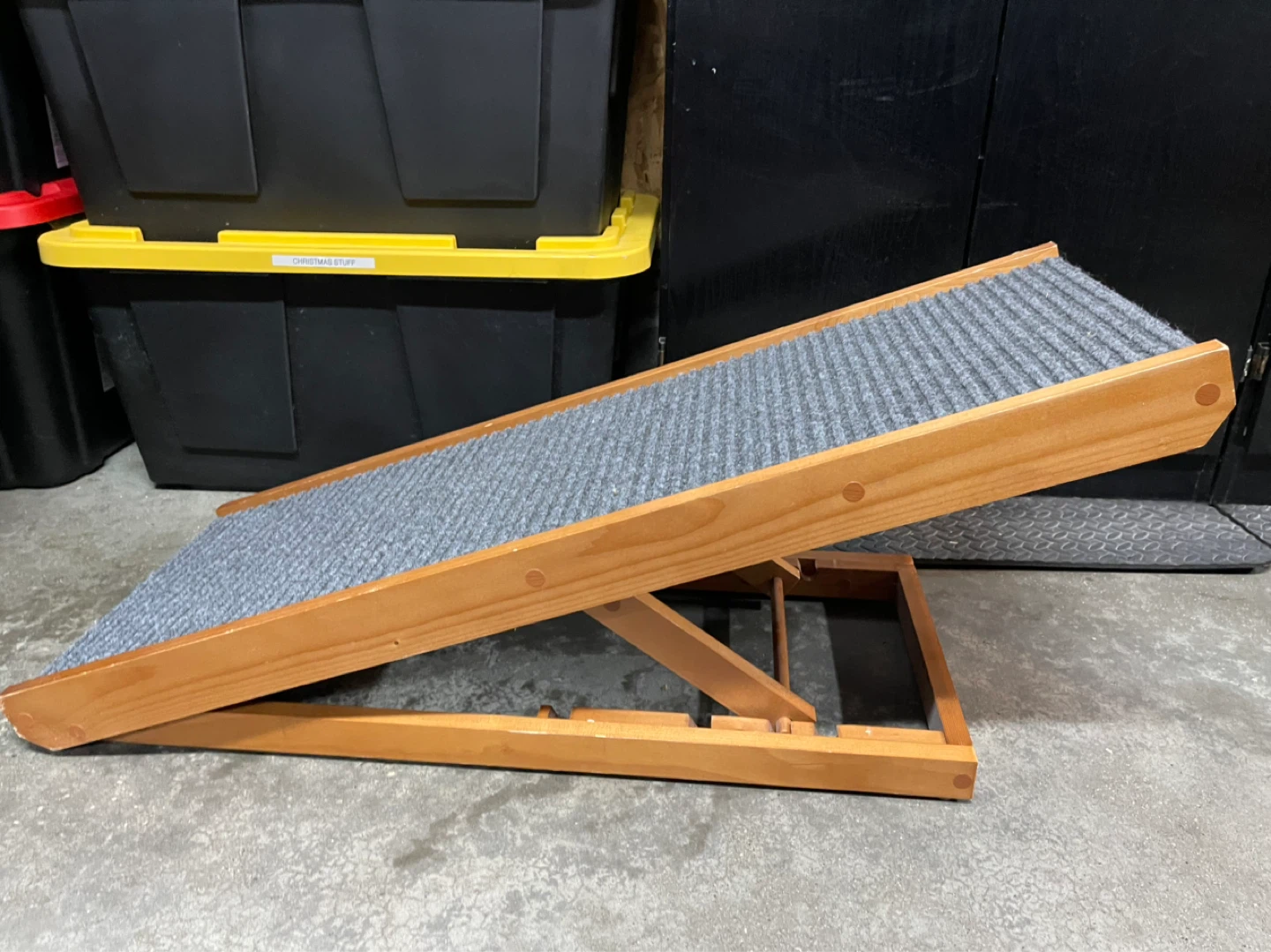 Wooden Pet Ramp with Grey Carpet - photo 2