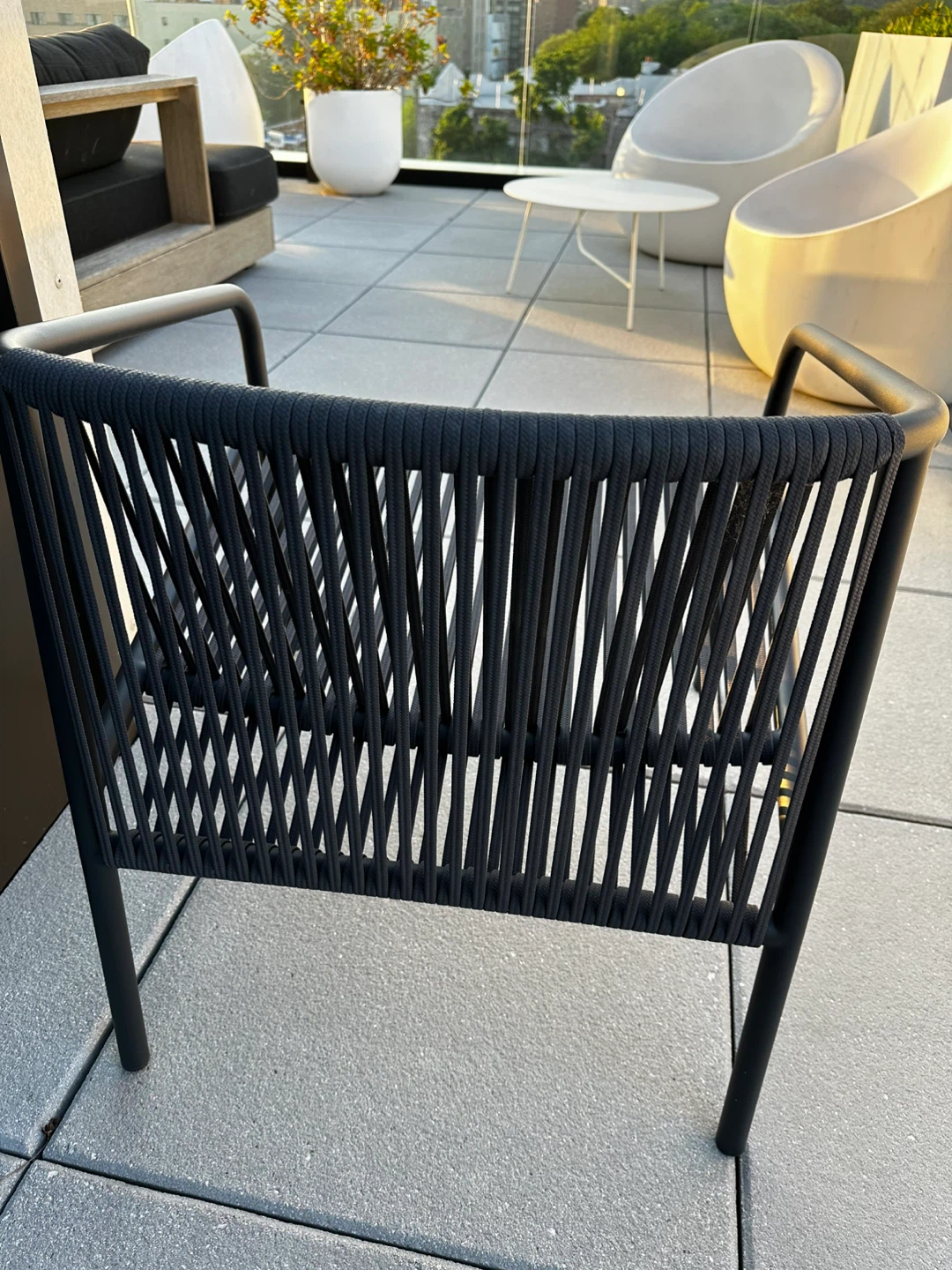 Dark Gray Rope Armchair - photo 2