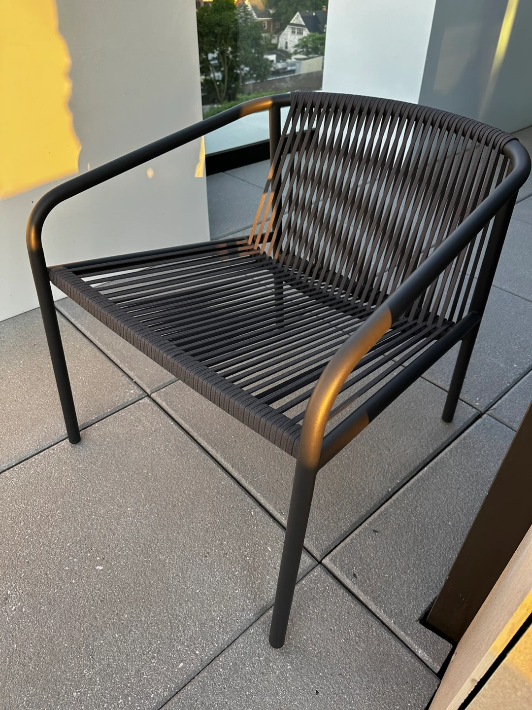 Dark Gray Rope Armchair