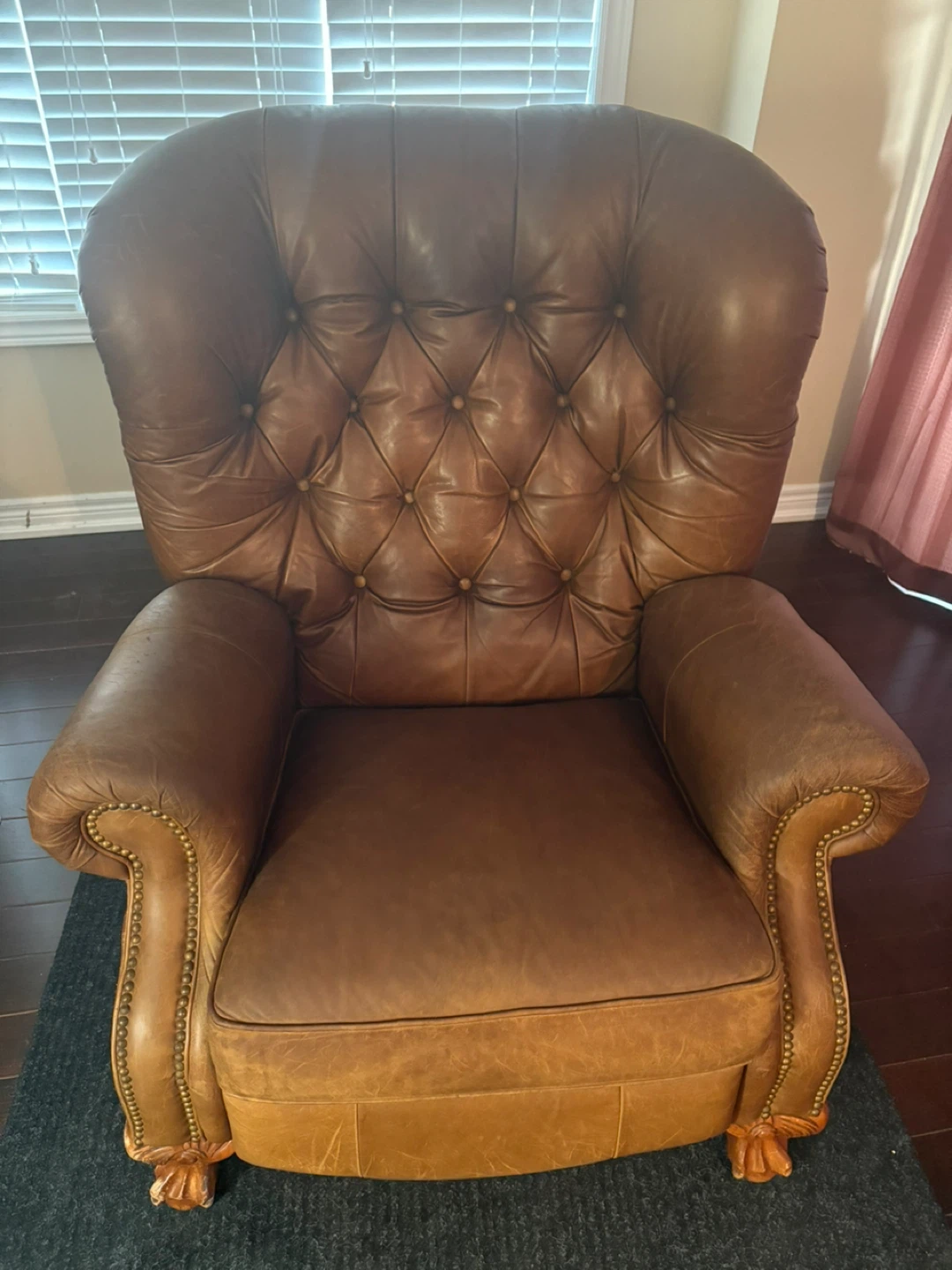 Vintage Lazyboy Classics leather recliner chair