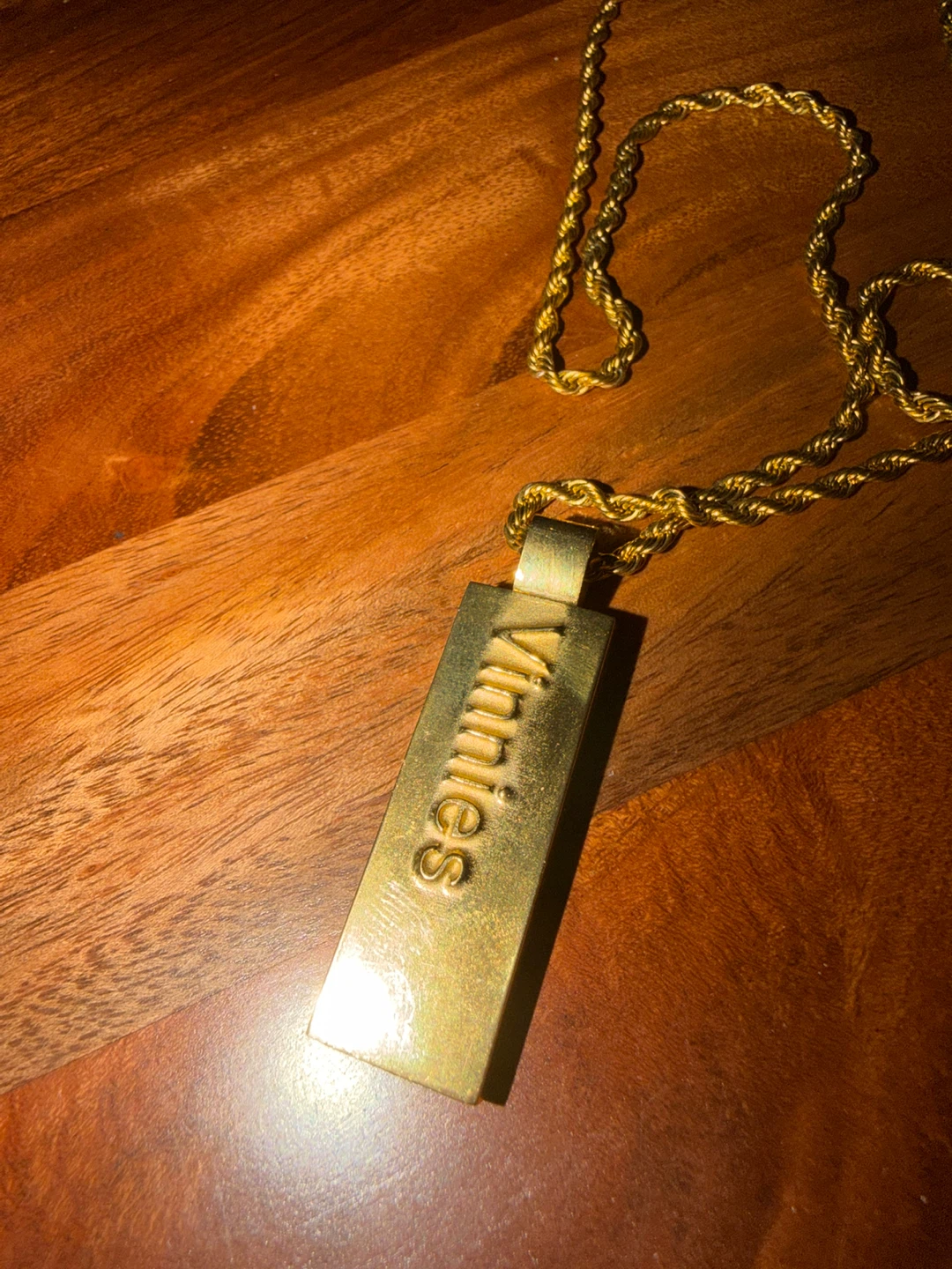 Gold Tone BKNY Vinnies Pendant Necklace - photo 3