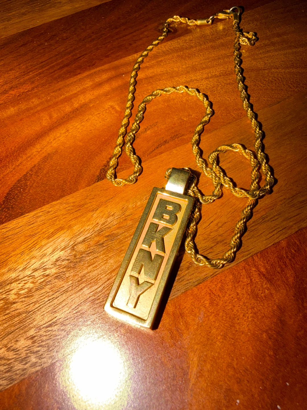 Gold Tone BKNY Vinnies Pendant Necklace - photo 2