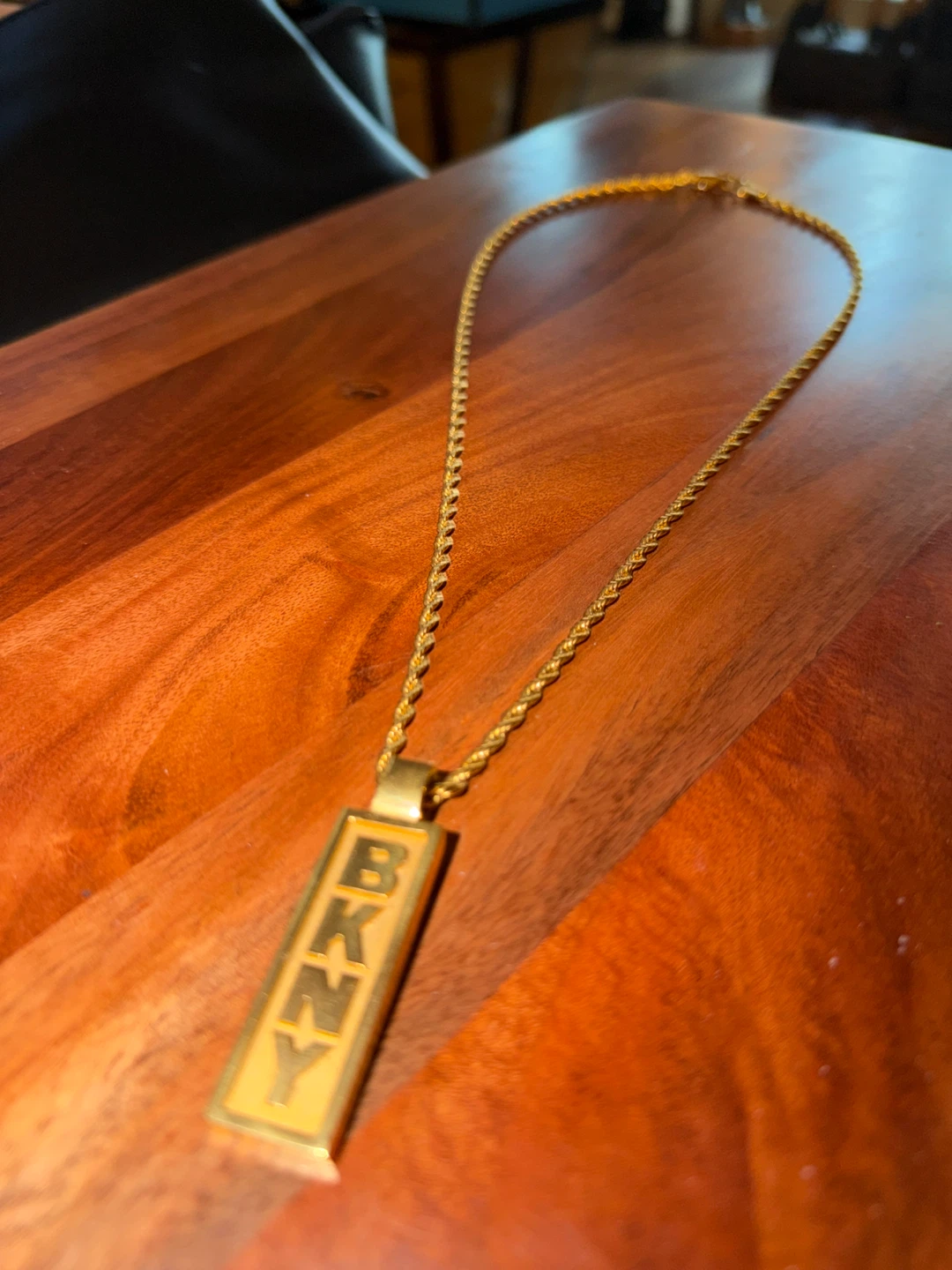 Gold Tone BKNY Vinnies Pendant Necklace - photo 4