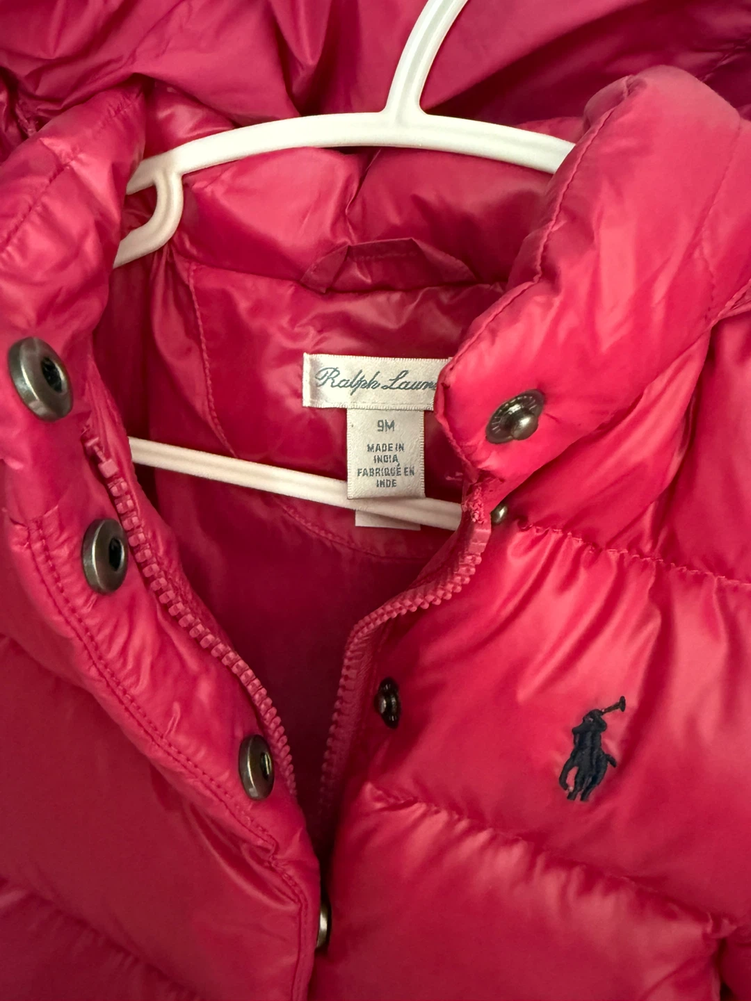 Ralph Lauren Puffer Jacket - Pink - 9M - photo 2
