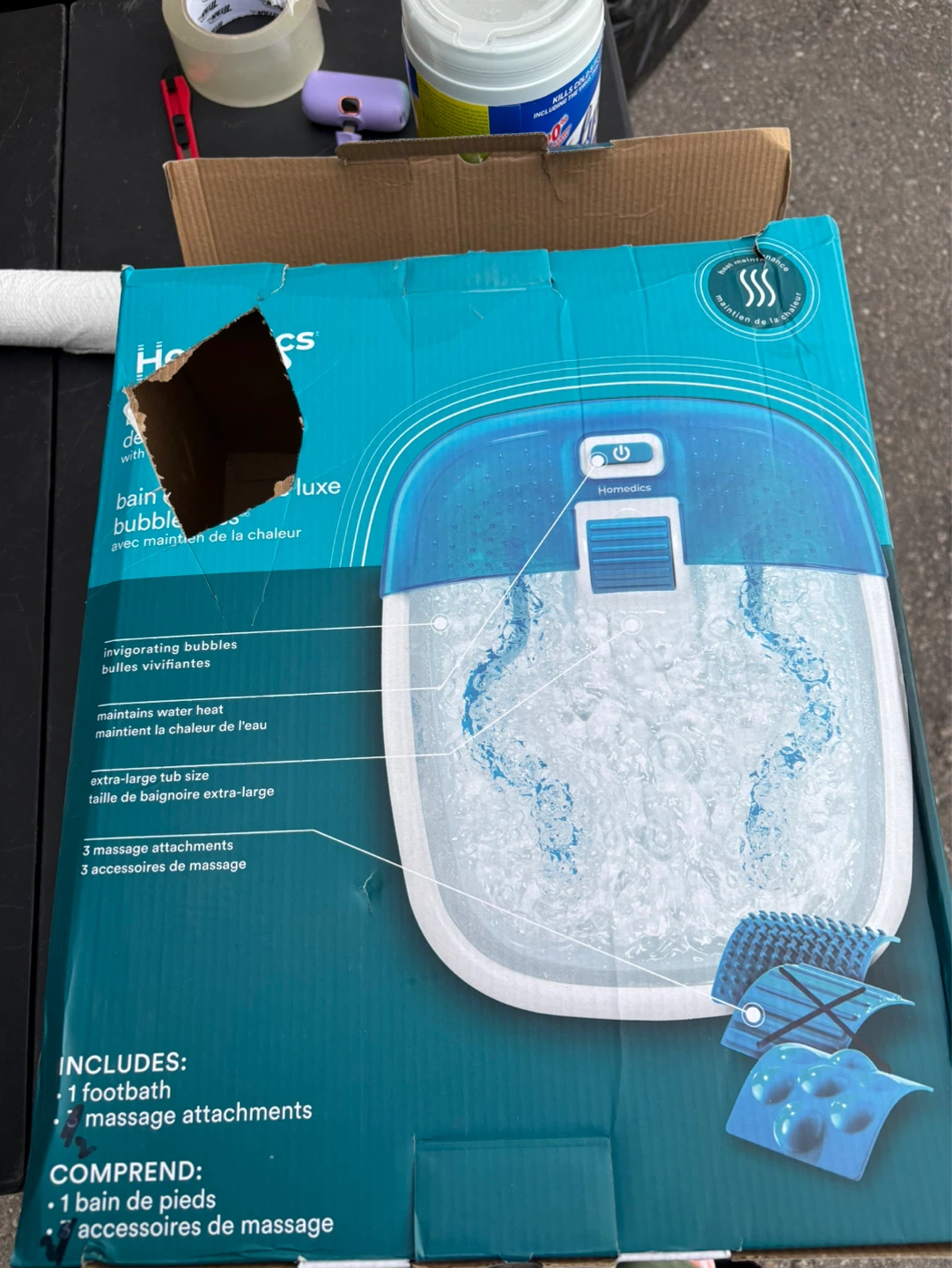 HoMedics Bubble Bliss Deluxe Footbath with Heat - photo 5