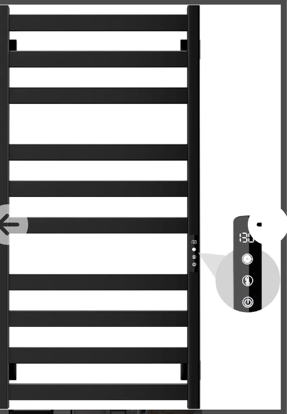 Black Stainless Steel Towel Warmer Rack - photo 2