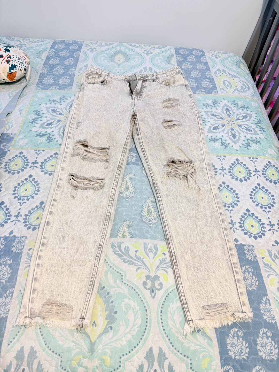 Washed Black Ripped Jeans