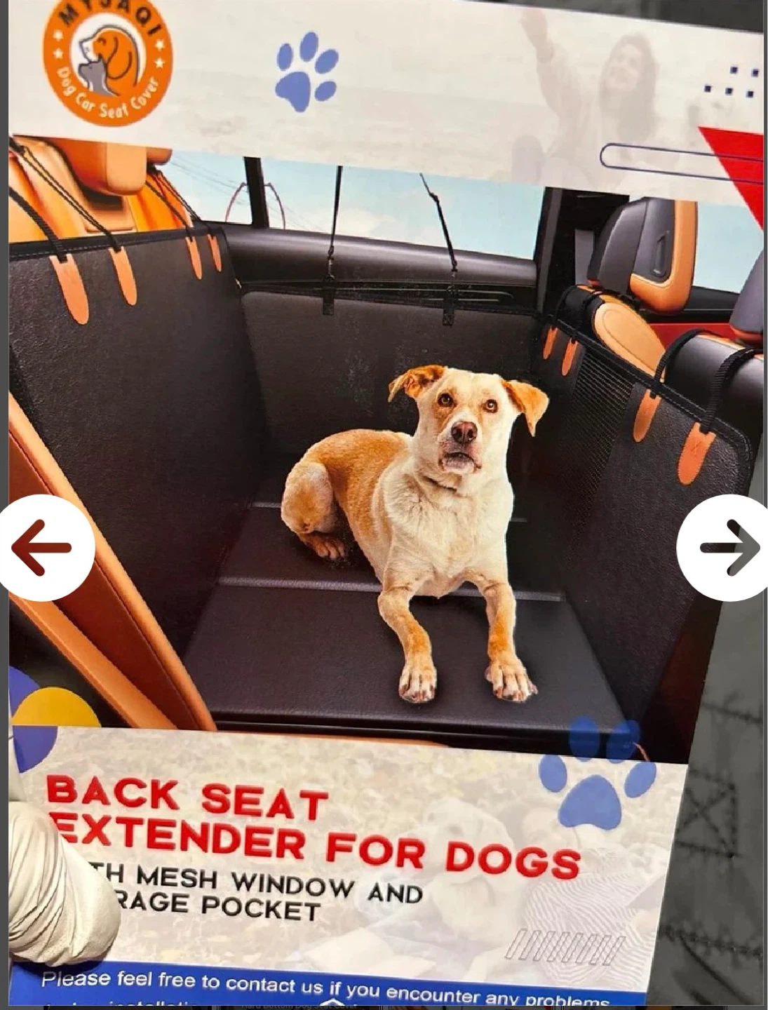 Mysaqi Hard Bottom Dog Back Seat Extender Cover - photo 3