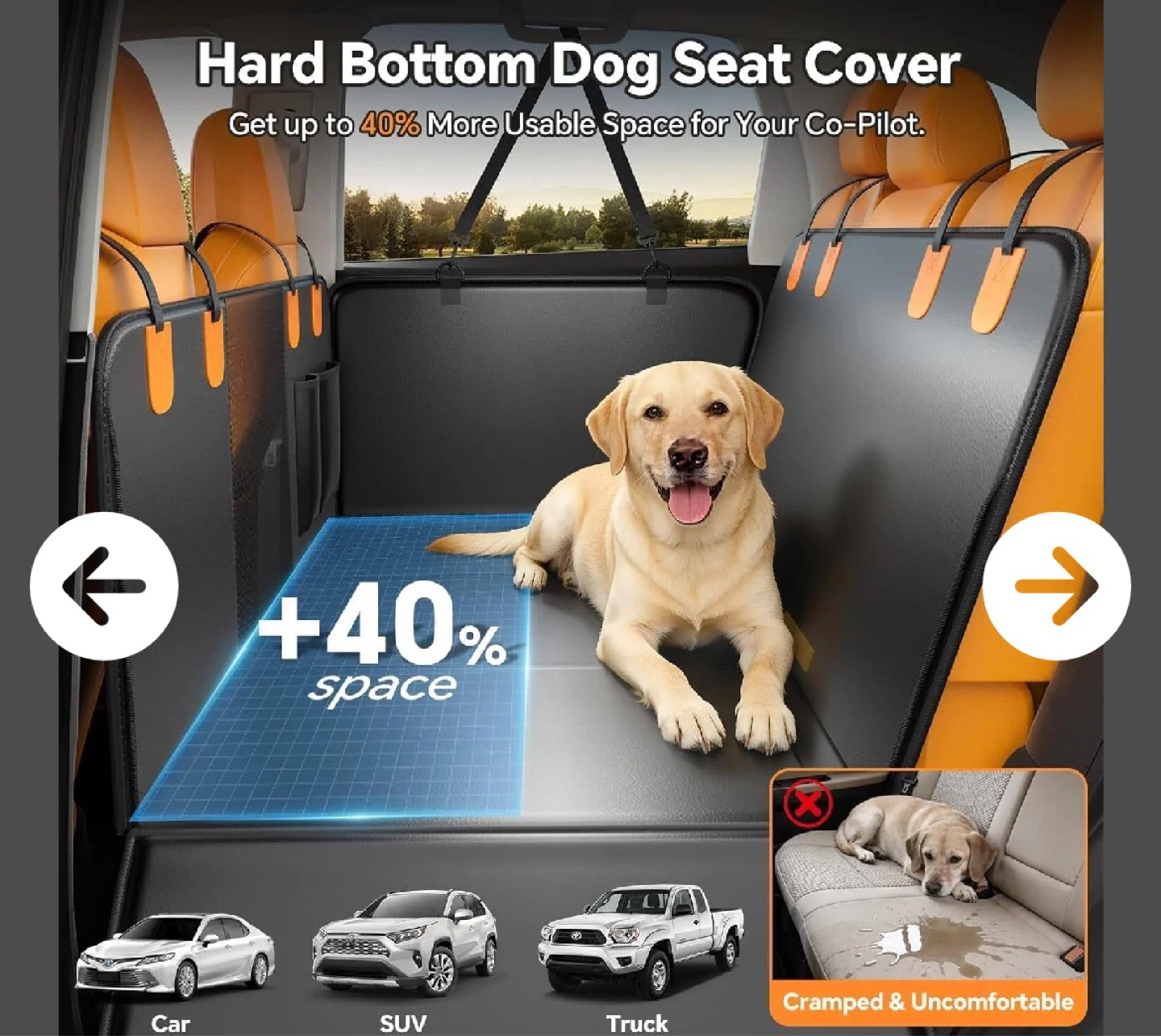 Mysaqi Hard Bottom Dog Back Seat Extender Cover - photo 2