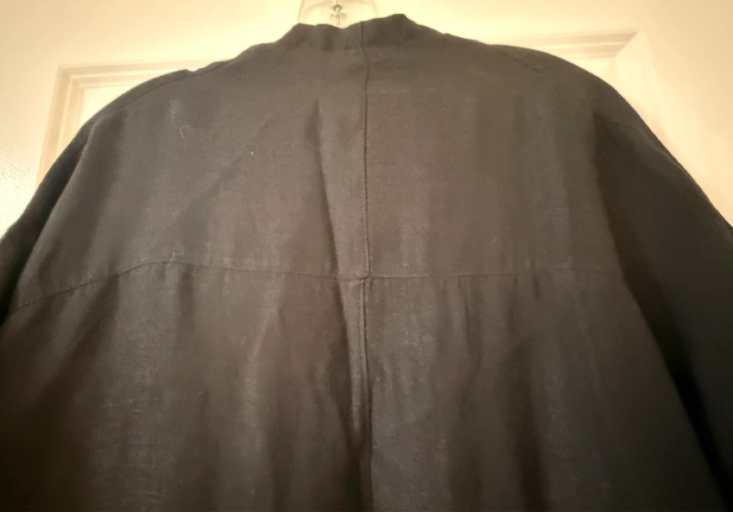 Black Long Linen-Style Cardigan / Jacket from Korea - photo 5