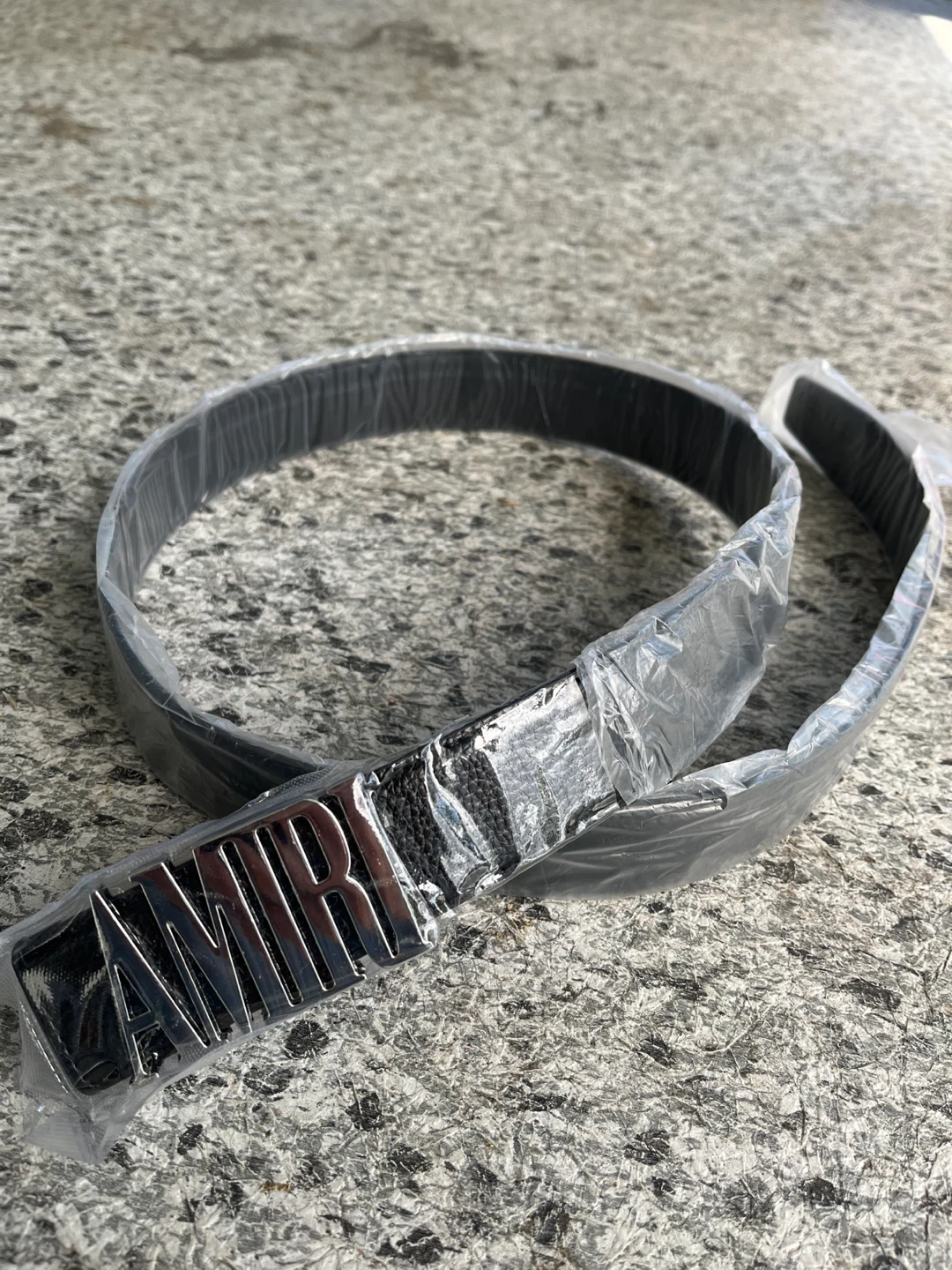 Amiri Belt with Amiri Logo Buckle