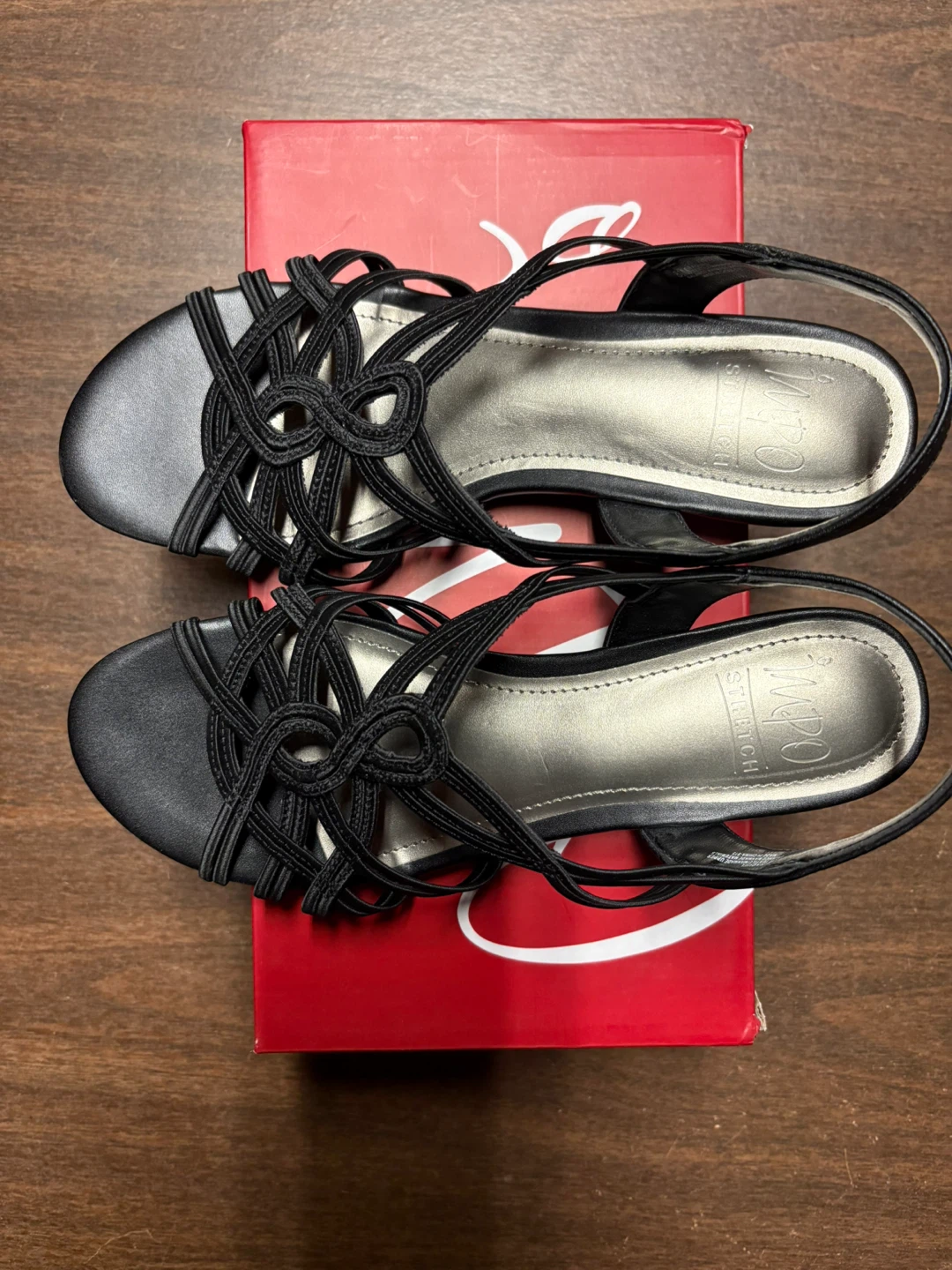NEW Impo Raquel Black Wedge Sandals Size 8M