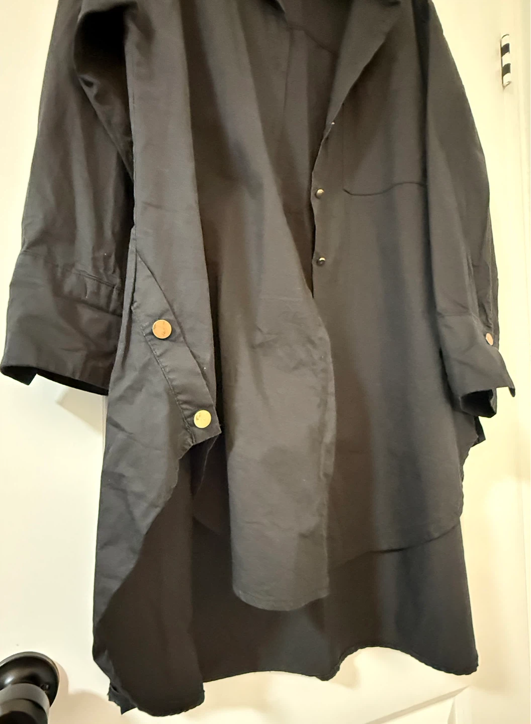 Black Oversized Long Sleeve Cotton Shirt - photo 3