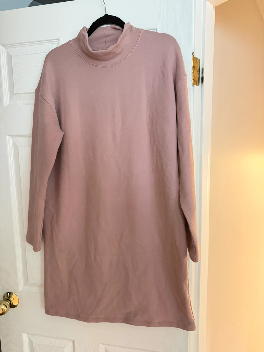 The Group by Babaton Pink Mock Neck Sweatshirt Dress Size M