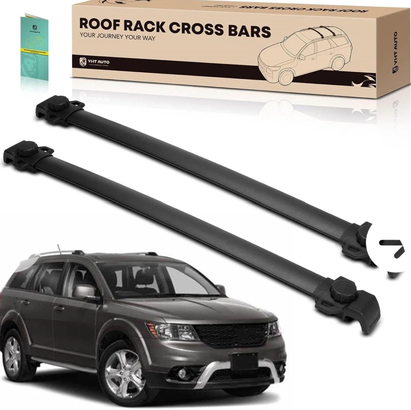 VHT AUTO Roof Rack Cross Bars for Raised Rails