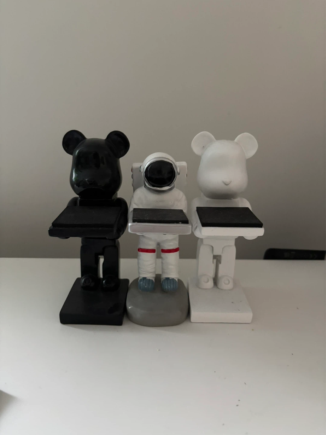 Bearbrick Figurines Set (Black, Astronaut, White)