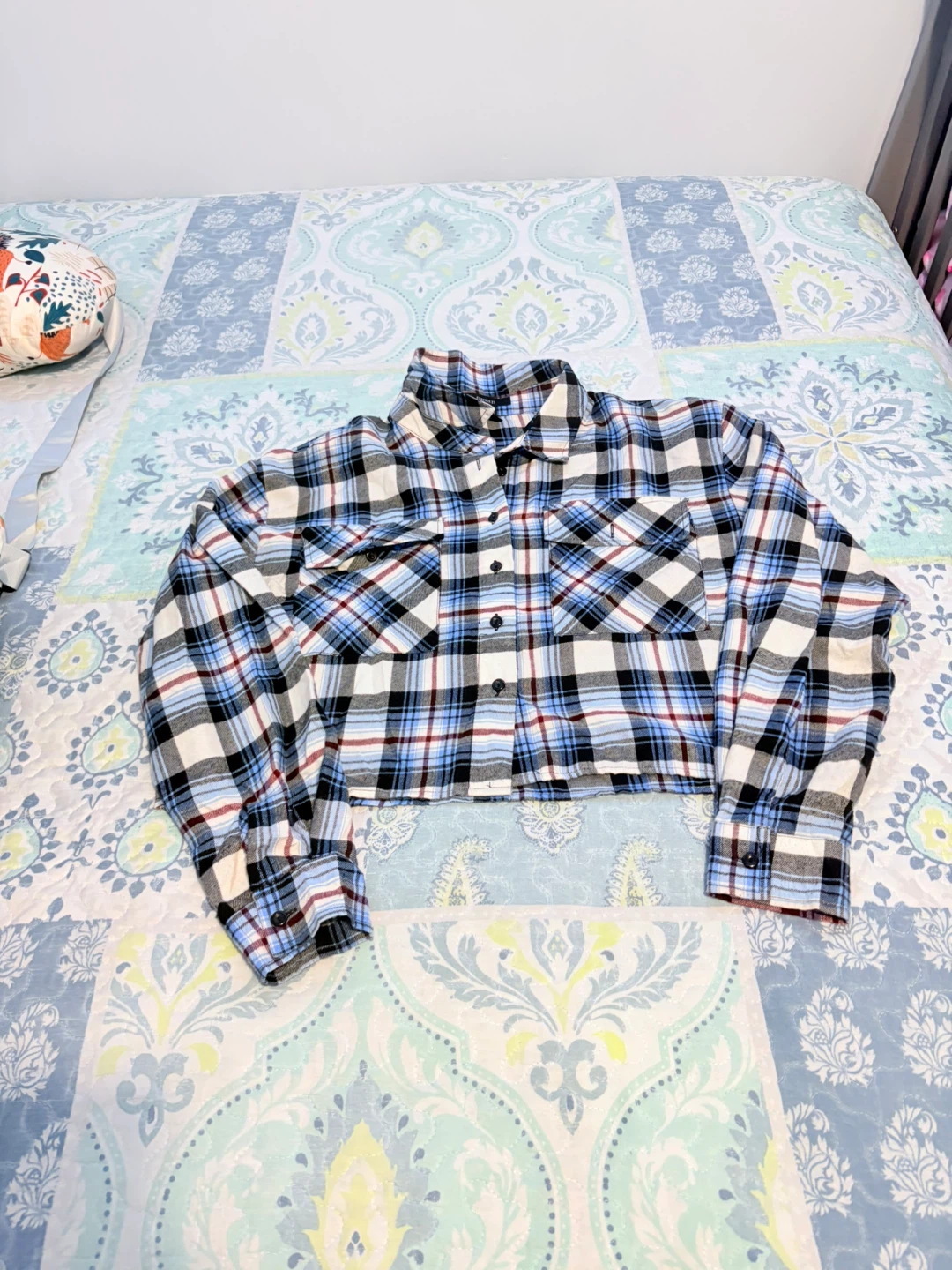 Cropped Flannel Shirt