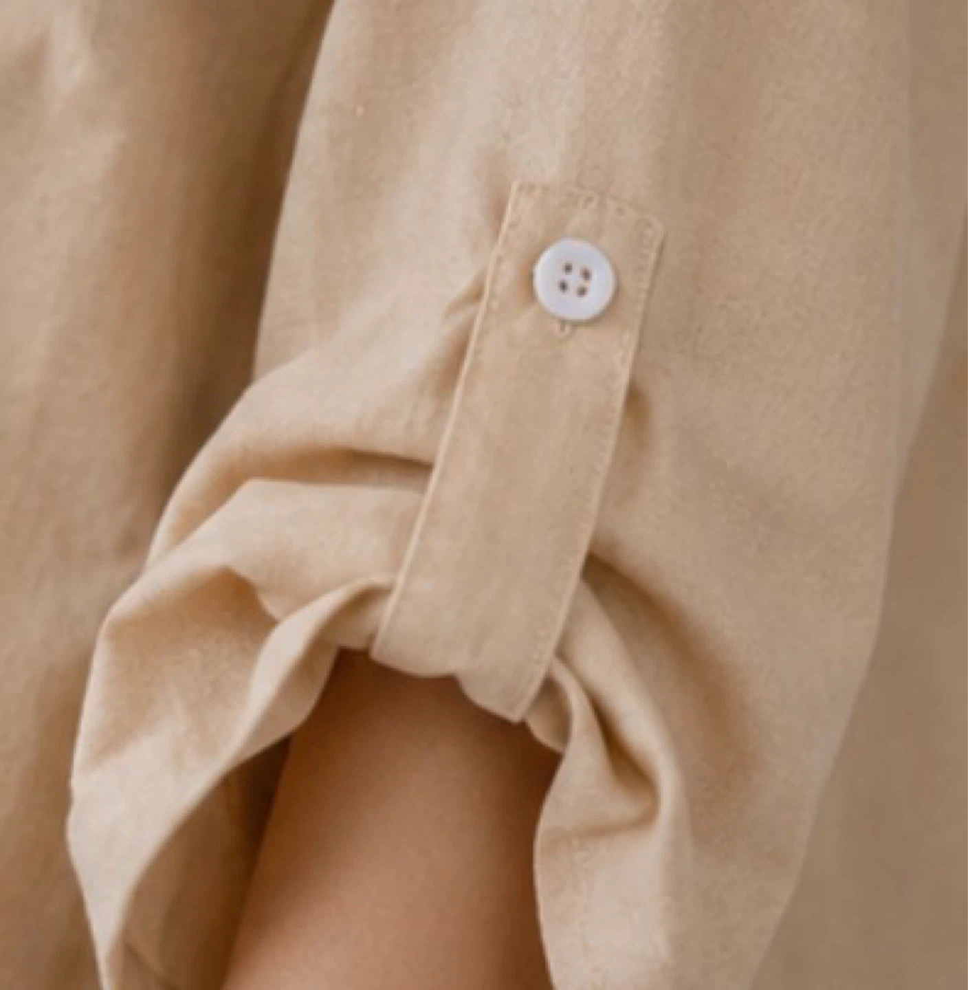 Brand new) Beige Oversized Tunic Blouse – Minimal Korean Style - photo 3